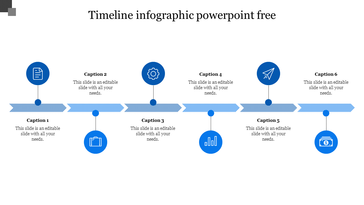 Free - Enrich your Timeline Infographic PowerPoint Free Slides
